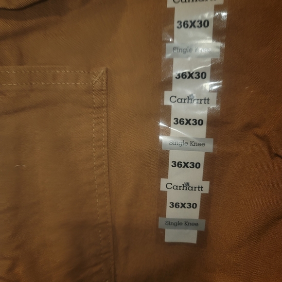 Carhartt Brown Canvas Work Dungarees - Picture 2 of 5